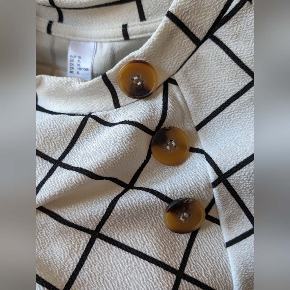 Puff Sleeve Plaid Blouse